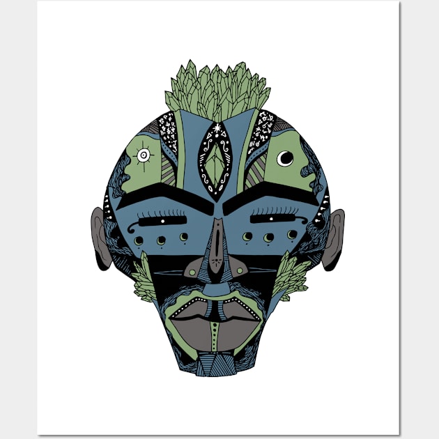 Mellow Cool African Mask 4 Wall Art by kenallouis